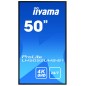 iiyama LH5052UHS-B1 Écran d'affichage dynamique Écran plat de signalisation numérique 125,7 cm (49.5") VA 500 cd/m² 4K Ultra HD