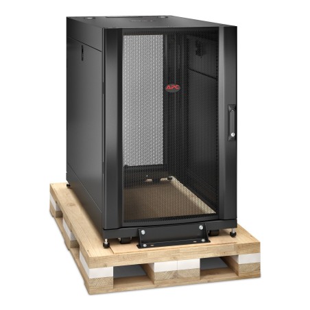 APC Coffret NetShelter SX 18U, pour armoire en rack serveur 600 x 1 070 mm, avec panneaux latéraux noirs, emballage antichoc