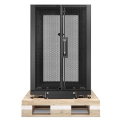 APC Coffret NetShelter SX 18U, pour armoire en rack serveur 600 x 1 070 mm, avec panneaux latéraux noirs, emballage antichoc