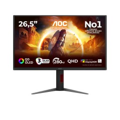 AOC G4 Q27G4ZD écran plat de PC 67,3 cm (26.5") 2560 x 1440 pixels Quad HD QD-OLED Noir, Rouge