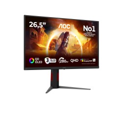 AOC G4 Q27G4ZD écran plat de PC 67,3 cm (26.5") 2560 x 1440 pixels Quad HD QD-OLED Noir, Rouge