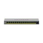 NETGEAR GS116EPP Géré L2/L3 Gigabit Ethernet (10/100/1000) Connexion Ethernet, supportant l'alimentation via ce port (PoE) Gris