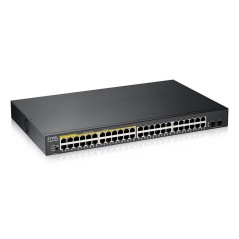 Zyxel GS1900-48HPv2 Géré L2 Gigabit Ethernet (10/100/1000) Connexion Ethernet, supportant l'alimentation via ce port (PoE) Noir