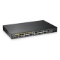 Zyxel GS1900-48HPv2 Géré L2 Gigabit Ethernet (10/100/1000) Connexion Ethernet, supportant l'alimentation via ce port (PoE) Noir