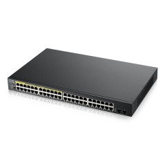 Zyxel GS1900-48HPv2 Géré L2 Gigabit Ethernet (10 100 1000) Connexion Ethernet, supportant l'alimentation via ce port (PoE) Noir