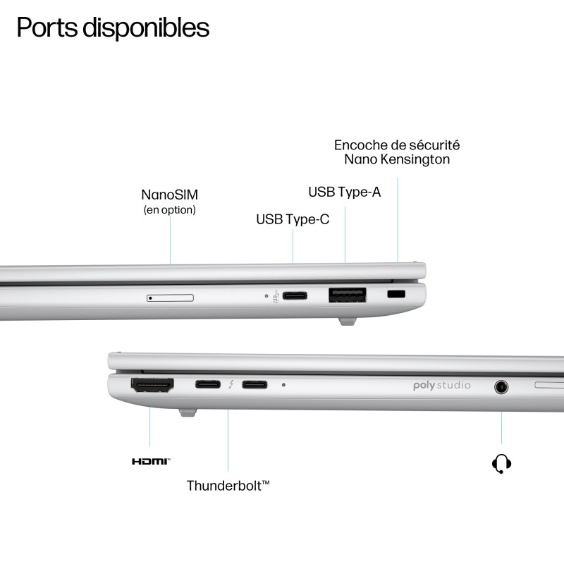HP EliteBook 8 G1i AI PC Intel Core Ultra 5 225U Ordinateur portable 40,6 cm (16") WUXGA 16 Go DDR5-SDRAM 512 Go SSD Wi-Fi 6E HP EliteBook 8 G1i AI PC Intel Core Ultra 5 225U Ordinateur portable 40,6 cm (16") WUXGA 16 Go DDR5-SDRAM 512 Go SSD Wi-Fi 6E