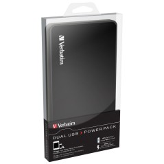 Verbatim Portable Power Pack 10000 mAh Lithium Polymère (LiPo) Noir