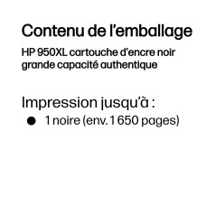 HP 950XL cartouche d'encre noir grande capacité authentique