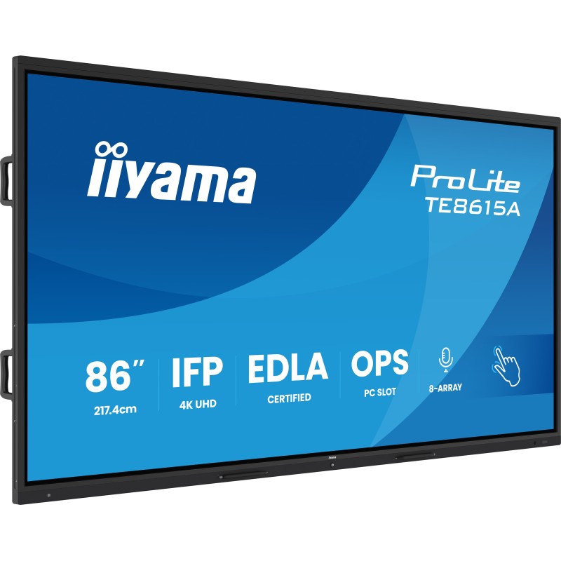 iiyama TE8615A-B2AG Écran d'affichage dynamique En forme de kiosk 2,17 m (85.6") Wifi 550 cd/m² 4K Ultra HD Noir Écran tactile iiyama TE8615A-B2AG Écran d'affichage dynamique En forme de kiosk 2,17 m (85.6") Wifi 550 cd/m² 4K Ultra HD Noir Écran tactile