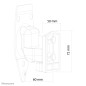 Neomounts NM-WS300WHITE Support mural pour enceinte Sonos Play3 - orientable