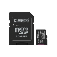 Kingston Technology Carte 128GB microSDXC Industrielle C10 A1 pSLC + adaptateur SD