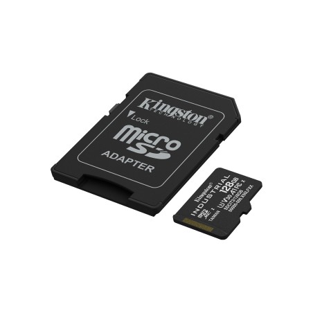 Kingston Technology Carte 128GB microSDXC Industrielle C10 A1 pSLC + adaptateur SD