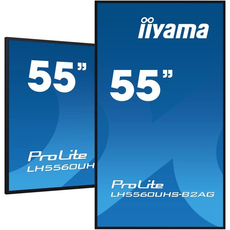 iiyama LH5560UHS-B2AG Écran d'affichage dynamique Carte A numérique 138,7 cm (54.6") LED Wifi 500 cd/m² 4K Ultra HD Noir