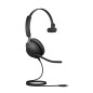 Jabra Evolve2 40 SE Casque Avec fil Arceau Bureau/Centre d'appels USB Type-C / USB Type-A Noir Jabra Evolve2 40 SE Casque Avec fil Arceau Bureau/Centre d'appels USB Type-C / USB Type-A Noir