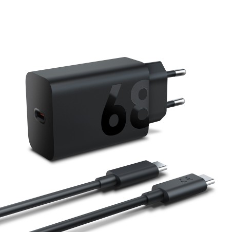 Lenovo 68W USB-C Wall Charger Tablette, Universel Noir Secteur Intérieure