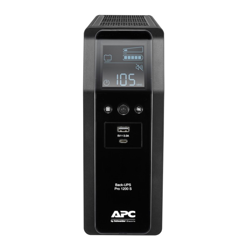 APC Back UPS Pro BR 1200VA - Sinewave - 8 CEI - AVR - Interface LCD