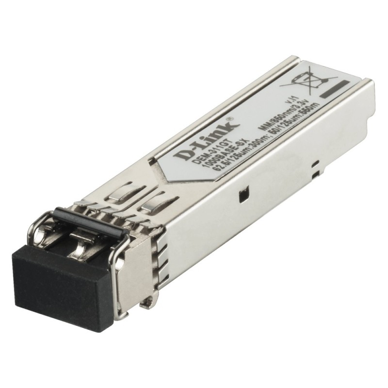 D-Link DEM-311GT module émetteur-récepteur de réseau Fibre optique 1000 Mbit/s SFP 850 nm D-Link DEM-311GT module émetteur-récepteur de réseau Fibre optique 1000 Mbit/s SFP 850 nm