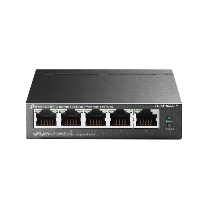 TP-Link TL-SF1005LP commutateur réseau Non-géré Fast Ethernet (10/100) Connexion Ethernet, supportant l'alimentation via ce TP-Link TL-SF1005LP commutateur réseau Non-géré Fast Ethernet (10/100) Connexion Ethernet, supportant l'alimentation via ce