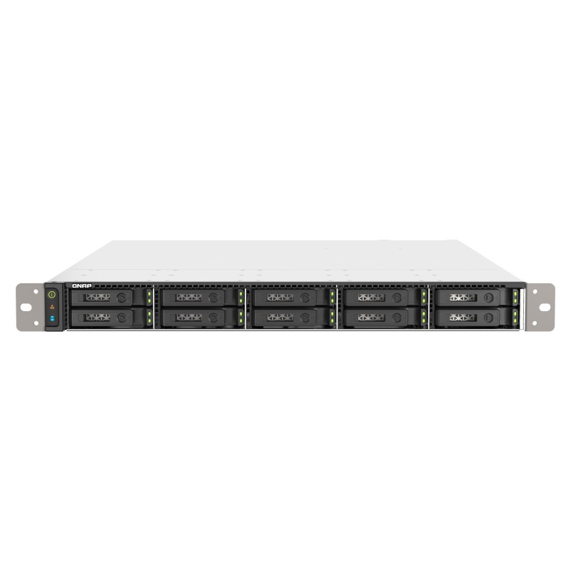 QNAP TS-h1090FU NAS Rack (1 U) EPYC 7232P 64 Go DDR4 0 To QuTS hero Noir, Gris