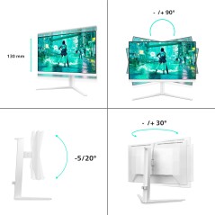 Philips Evnia 24M2N3201A 00 écran plat de PC 60,5 cm (23.8") 1920 x 1080 pixels Full HD LCD Blanc