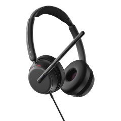 Lenovo 4Z21P85373 casque Avec fil Arceau Bureau Centre d'appels USB Type-C   USB Type-A Noir