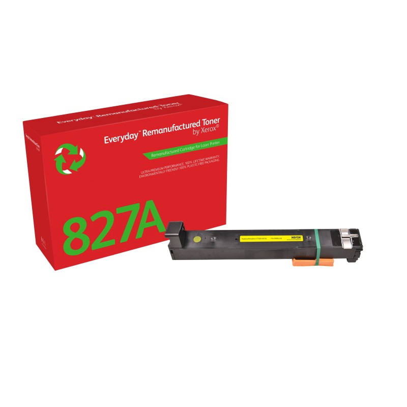 Toner remanufacturé Jaune Everyday™ de Xerox compatible avec HP 827A (CF302A), Capacité standard Toner remanufacturé Jaune Everyday™ de Xerox compatible avec HP 827A (CF302A), Capacité standard