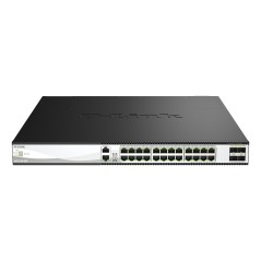 D-Link DXS-3130-28P Géré L3 10G Ethernet (100 1000 10000) Connexion Ethernet, supportant l'alimentation via ce port (PoE) Noir,