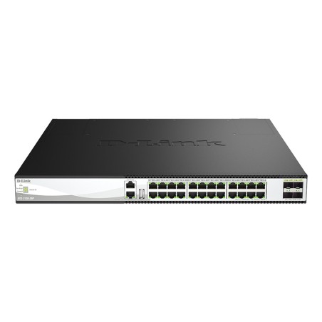 D-Link DXS-3130-28P Géré L3 10G Ethernet (100 1000 10000) Connexion Ethernet, supportant l'alimentation via ce port (PoE) Noir,