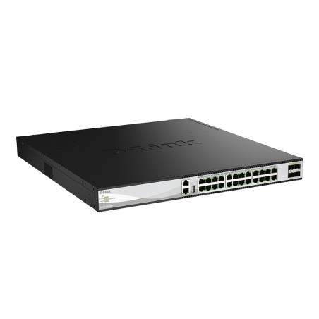 D-Link DXS-3130-28P Géré L3 10G Ethernet (100/1000/10000) Connexion Ethernet, supportant l'alimentation via ce port (PoE) Noir,