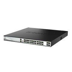 D-Link DXS-3130-28P Géré L3 10G Ethernet (100 1000 10000) Connexion Ethernet, supportant l'alimentation via ce port (PoE) Noir,