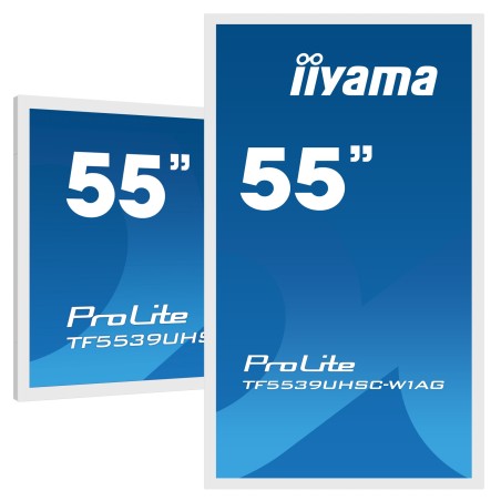 iiyama TF5539UHSC-W1AG Écran d'affichage dynamique 139,7 cm (55") LED 500 cd m² 4K Ultra HD Blanc Écran tactile 24 7