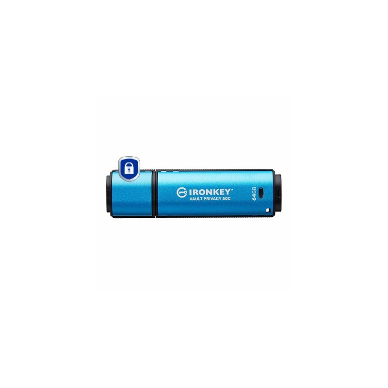 Kingston Technology IronKey 64Go USB-C Vault Privacy 50C chiffrée AES-256, FIPS 197