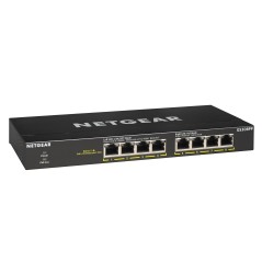 NETGEAR GS308PP Non-géré Gigabit Ethernet (10 100 1000) Connexion Ethernet, supportant l'alimentation via ce port (PoE) Noir