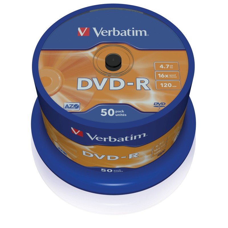 Verbatim DVD-R Matt Silver 4,7 Go 50 pièce(s) Verbatim DVD-R Matt Silver 4,7 Go 50 pièce(s)