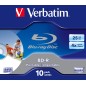 Verbatim BD-R SL 25GB 4x Printable 10 Pack Jewel Case 25 Go 10 pièce(s) Verbatim BD-R SL 25GB 4x Printable 10 Pack Jewel Case 25 Go 10 pièce(s)