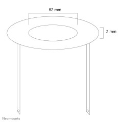 Neomounts FPMA-CRS5 Rosace encastrable au plafond - diam. 52 mm