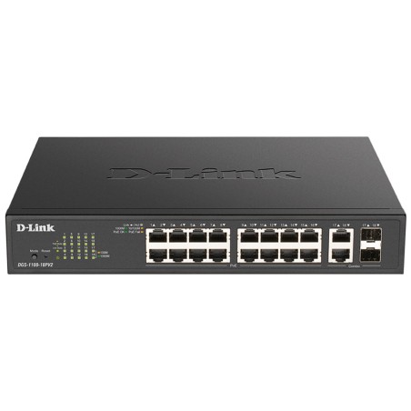 D-Link DGS-1100-18PV2 commutateur réseau Géré L2 Gigabit Ethernet (10 100 1000) Connexion Ethernet, supportant l'alimentation
