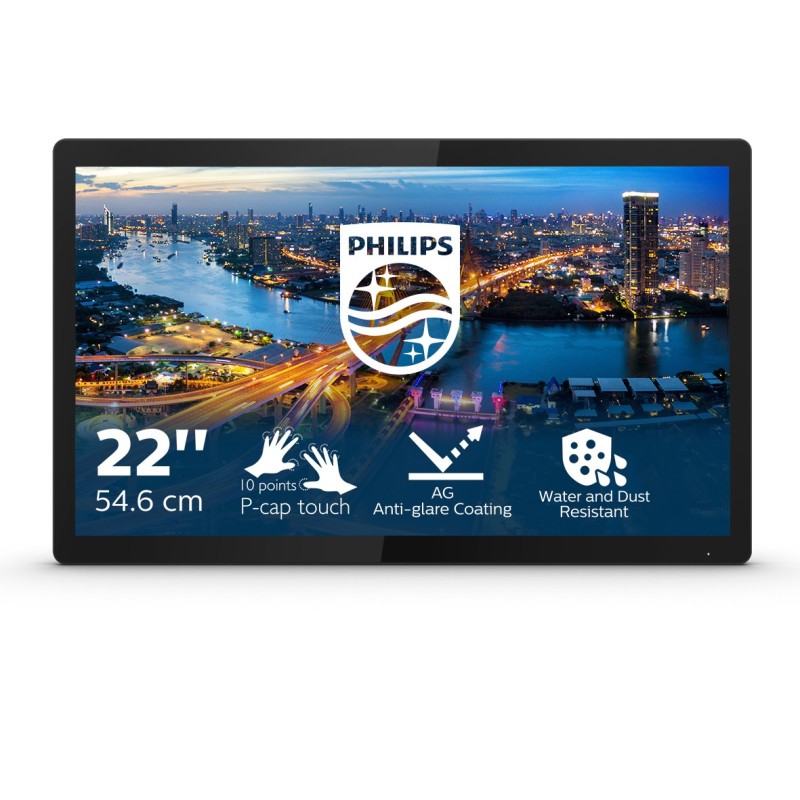 Philips B Line 222B1TFL/00 écran plat de PC 54,6 cm (21.5") 1920 x 1080 pixels Full HD LED Écran tactile Noir Philips B Line 222B1TFL/00 écran plat de PC 54,6 cm (21.5") 1920 x 1080 pixels Full HD LED Écran tactile Noir