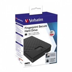 Verbatim Disque dur portable sécurisé à reconnaissance d'empreinte digitale 2 To