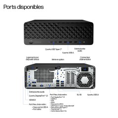 HP EliteDesk 8 SFF G1i Desktop AI PC Intel Core Ultra 7 265 24 Go DDR5-SDRAM 512 Go SSD Windows 11 Pro