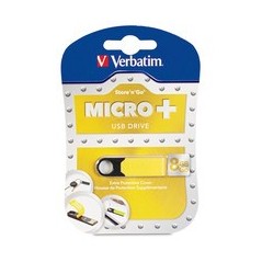 Verbatim Store 'n' Go 8GB lecteur USB flash 8 Go USB Type-A 2.0 Noir, Jaune