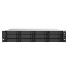 QNAP TS-1273AU-RP-8G serveur de stockage NAS Rack (2 U) Ryzen Embedded V1500B 8 Go DDR4 0 To QNAP QTS Aluminium, Noir