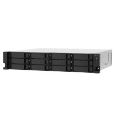 QNAP TS-1273AU-RP-8G serveur de stockage NAS Rack (2 U) Ryzen Embedded V1500B 8 Go DDR4 0 To QNAP QTS Aluminium, Noir