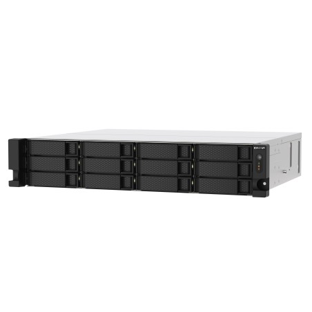 QNAP TS-1273AU-RP-8G serveur de stockage NAS Rack (2 U) Ryzen Embedded V1500B 8 Go DDR4 0 To QNAP QTS Aluminium, Noir