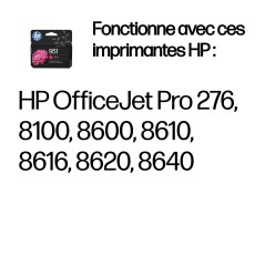 HP Cartouche authentique d'encre magenta 951