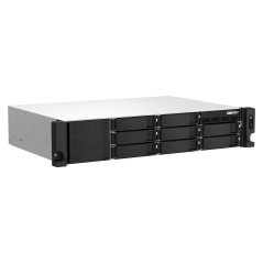 QNAP TS-873AEU-4G serveur de stockage NAS Rack (2 U) Ryzen Embedded V1500B 4 Go DDR4 0 To QuTS hero Noir