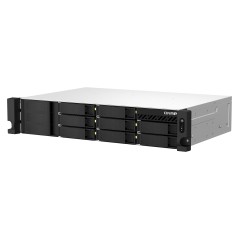 QNAP TS-873AEU-4G serveur de stockage NAS Rack (2 U) Ryzen Embedded V1500B 4 Go DDR4 0 To QuTS hero Noir