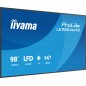 iiyama LE9864UHS-B1AG Écran d'affichage dynamique Écran plat de signalisation numérique 2,49 m (98") Wifi 500 cd/m² 4K Ultra HD iiyama LE9864UHS-B1AG Écran d'affichage dynamique Écran plat de signalisation numérique 2,49 m (98") Wifi 500 cd/m² 4K Ultra HD