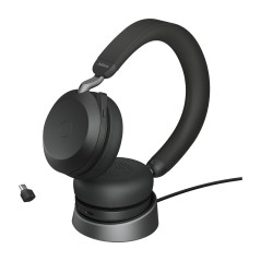 Jabra Evolve2 75 Casque Avec fil &sans fil Arceau Appels Musique USB Type-C Bluetooth Socle de chargement Noir