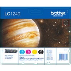 Brother LC1240VALBPRF cartouche d'encre 4 pièce(s) Original Rendement standard Noir, Cyan, Magenta, Jaune